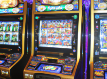 Do people win at slot machines while playing them in Las Vegas?
