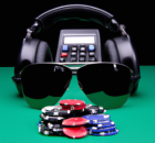 sunglasses and headphones in poker